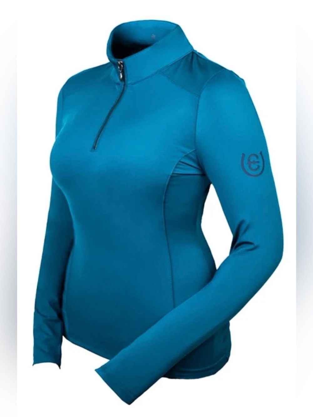 Equestrian Stockholm Aurora Blues Vision Riding Top XS Blue Navy Half Zip